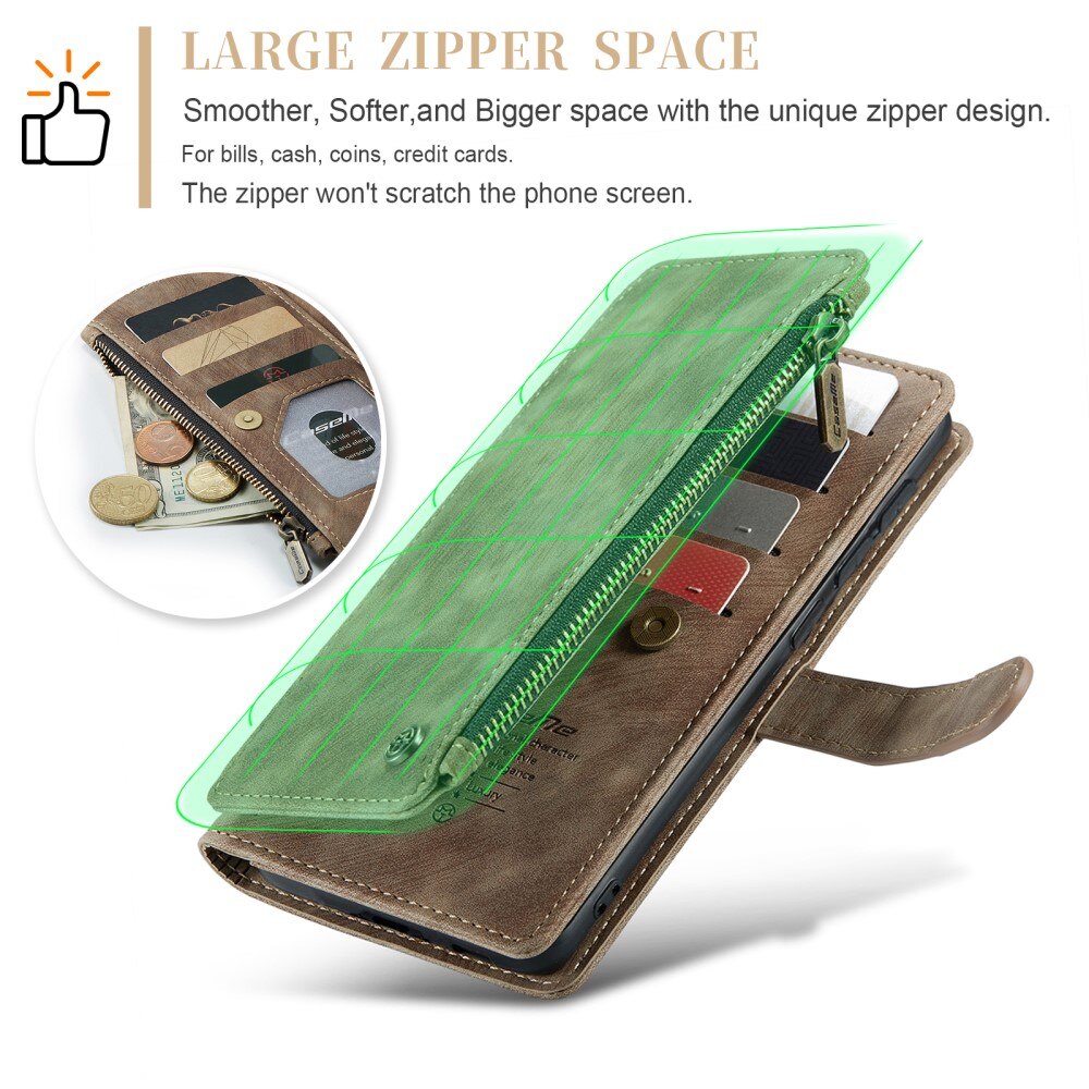 Zipper Wallet Samsung Galaxy S23 Plus Brun