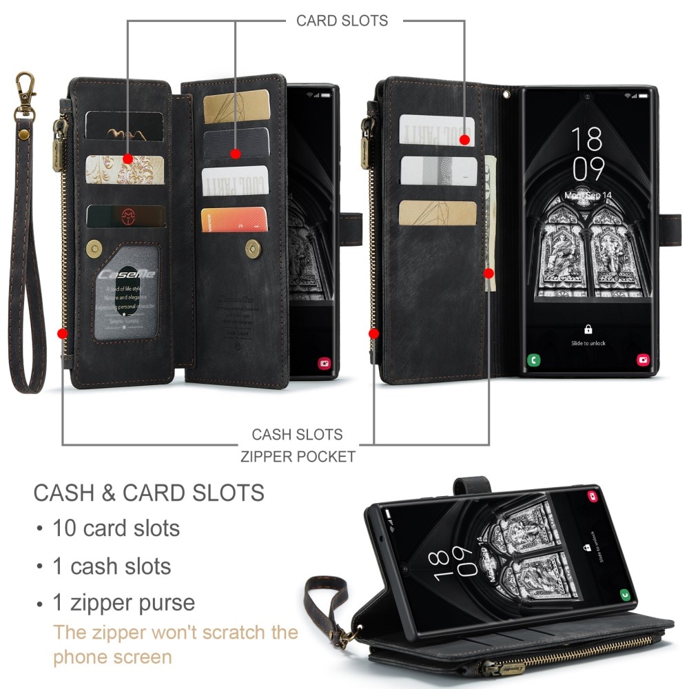 Zipper Wallet Samsung Galaxy S23 Ultra sort
