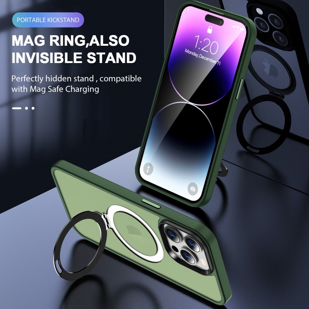 Hybridcover MagSafe Ring iPhone 14 Pro Max grøn