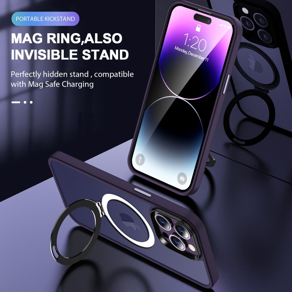 Hybridcover MagSafe Ring iPhone 14 Pro Max lila
