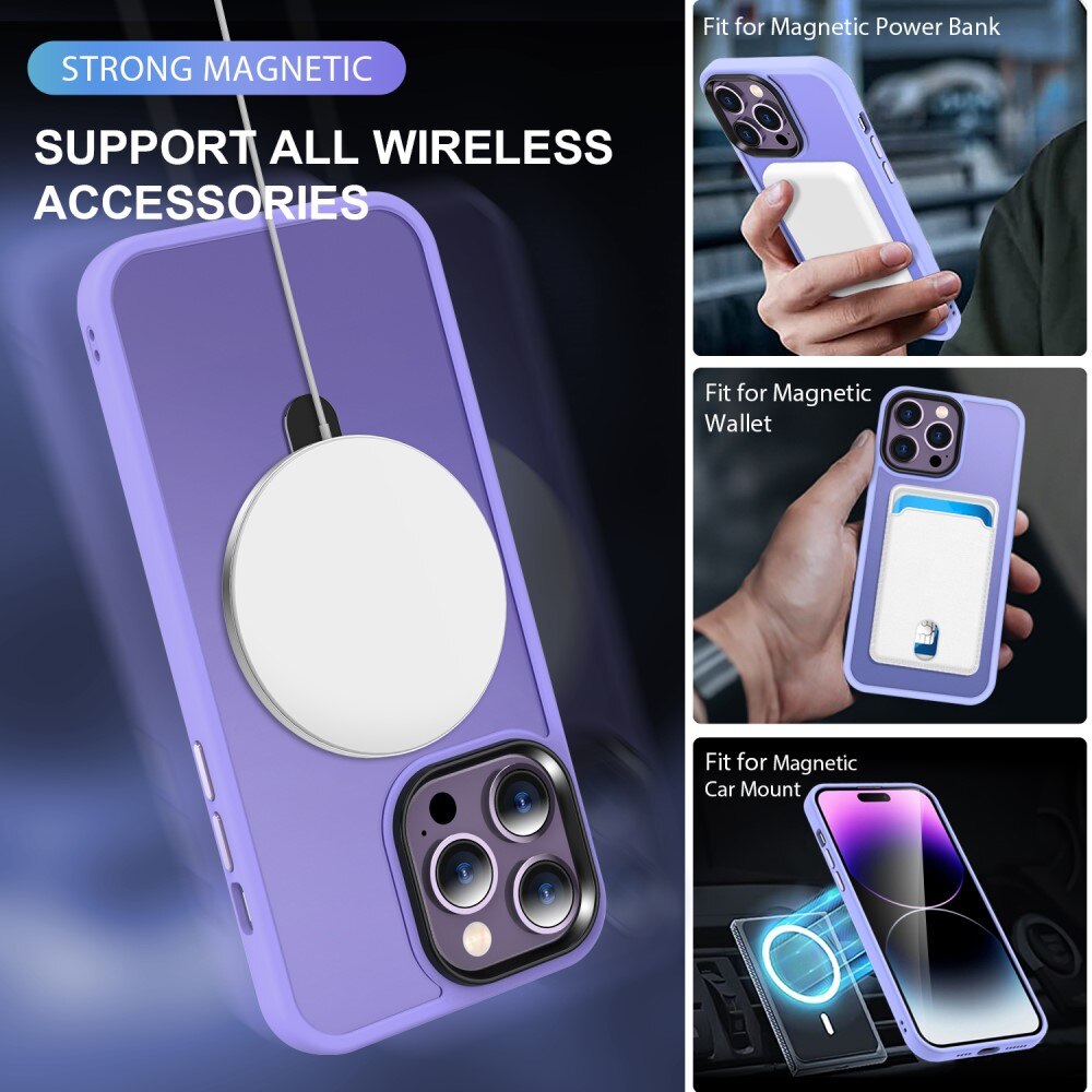 Hybridcover MagSafe Ring iPhone 14 Pro Max Lilla