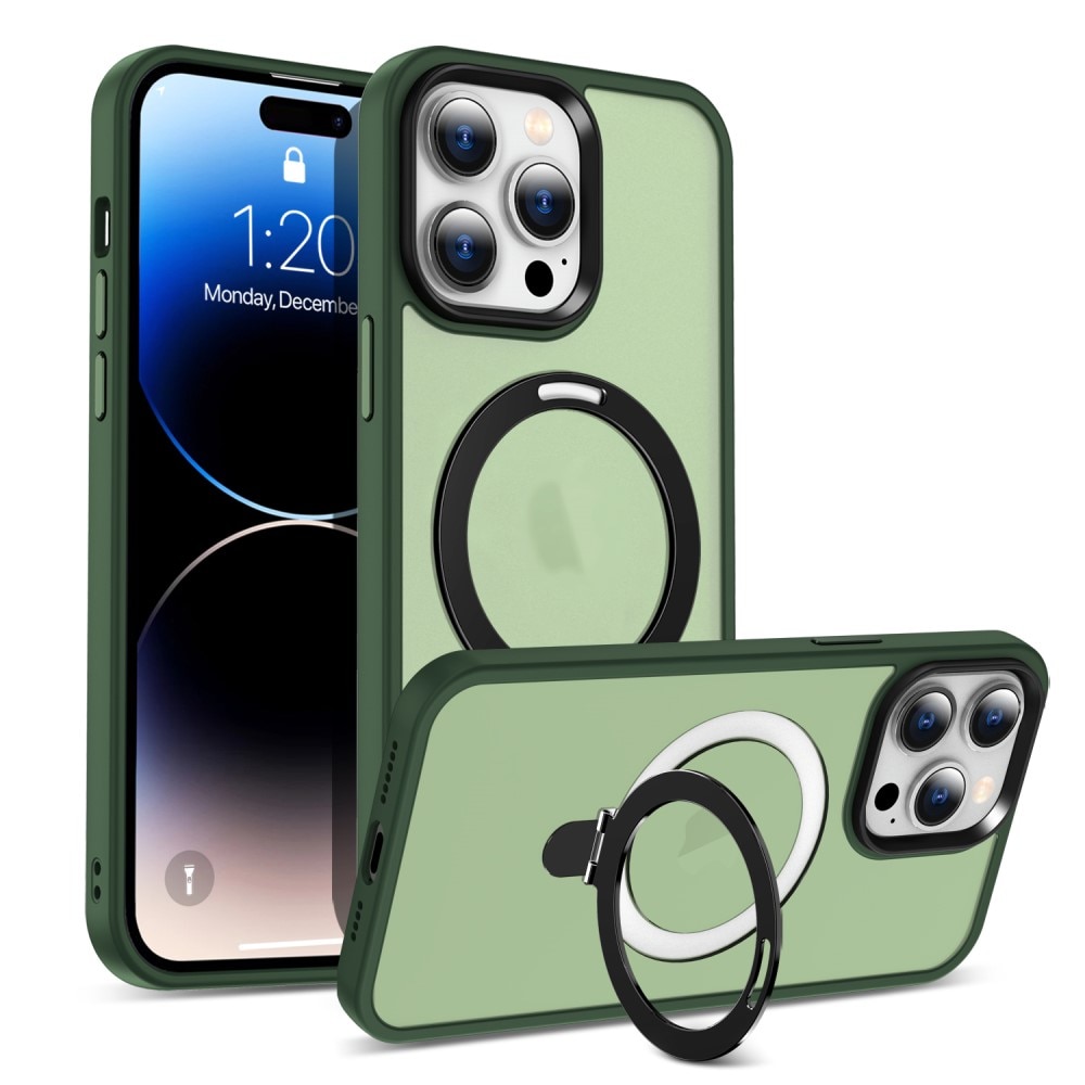 Hybridcover MagSafe Ring iPhone 15 Pro Max grøn