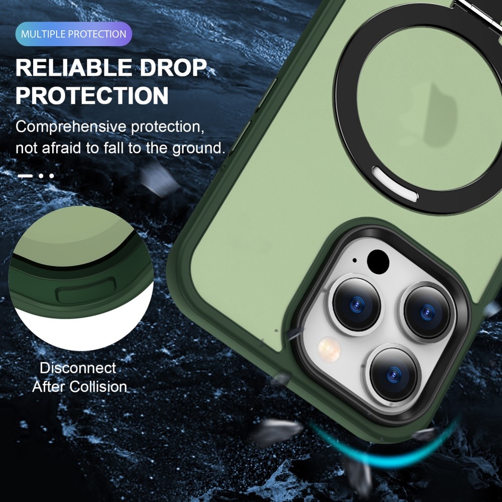 Hybridcover MagSafe Ring iPhone 15 Pro Max Grøn
