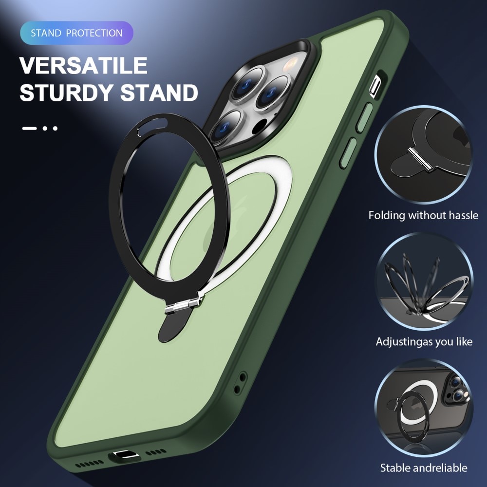 Hybridcover MagSafe Ring iPhone 15 Pro Max Grøn