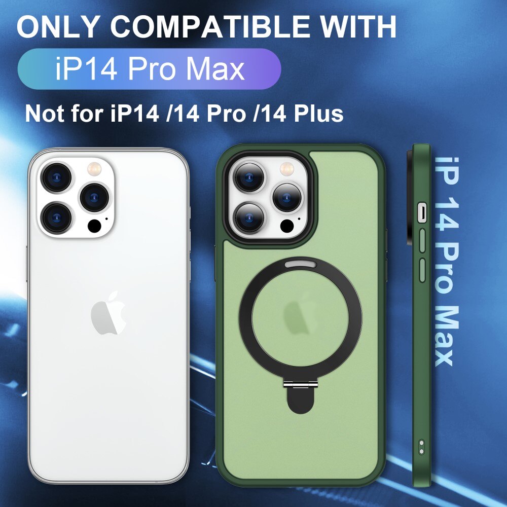 Hybridcover MagSafe Ring iPhone 14 Pro Grøn