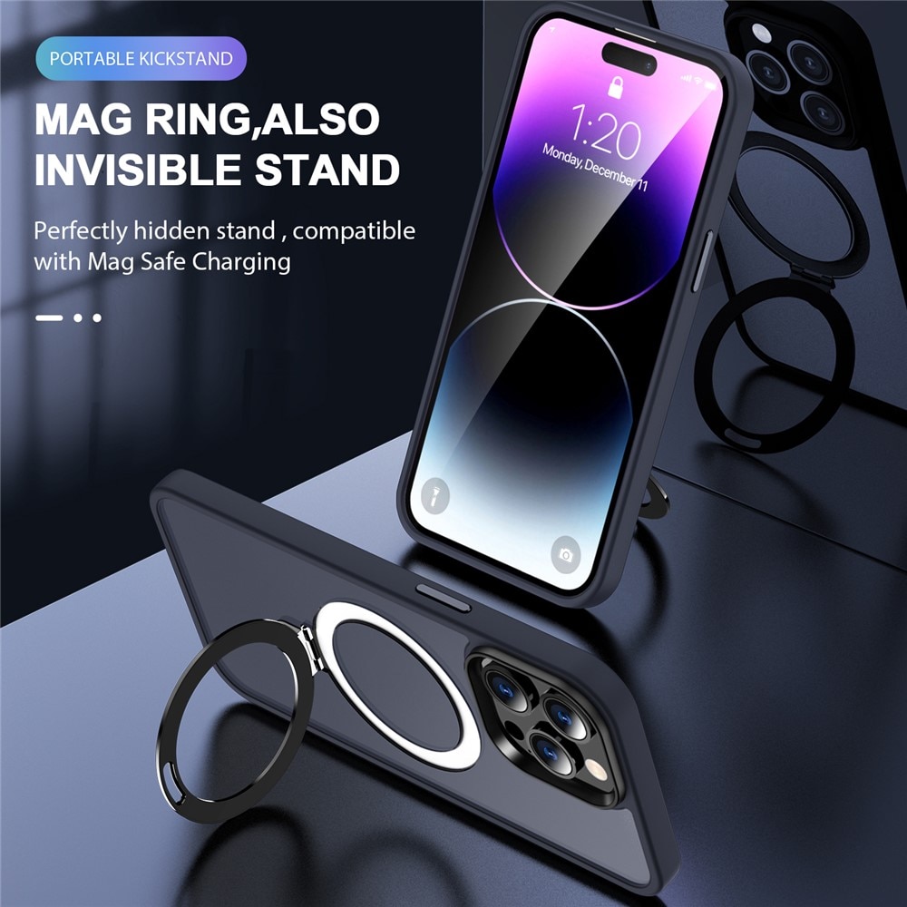 Hybridcover Magnetic Ring iPhone 15 Pro Max Blå