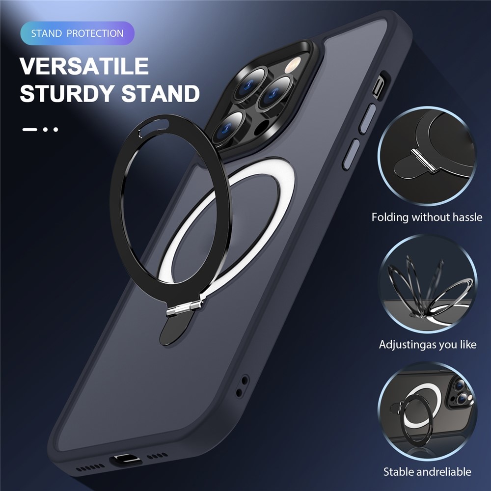 Hybridcover Magnetic Ring iPhone 15 Pro Max Blå