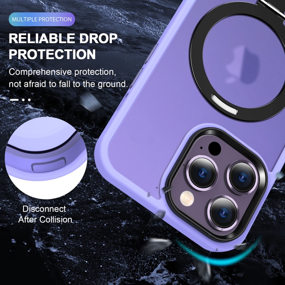 Hybridcover MagSafe Ring iPhone 14 Pro lavendel