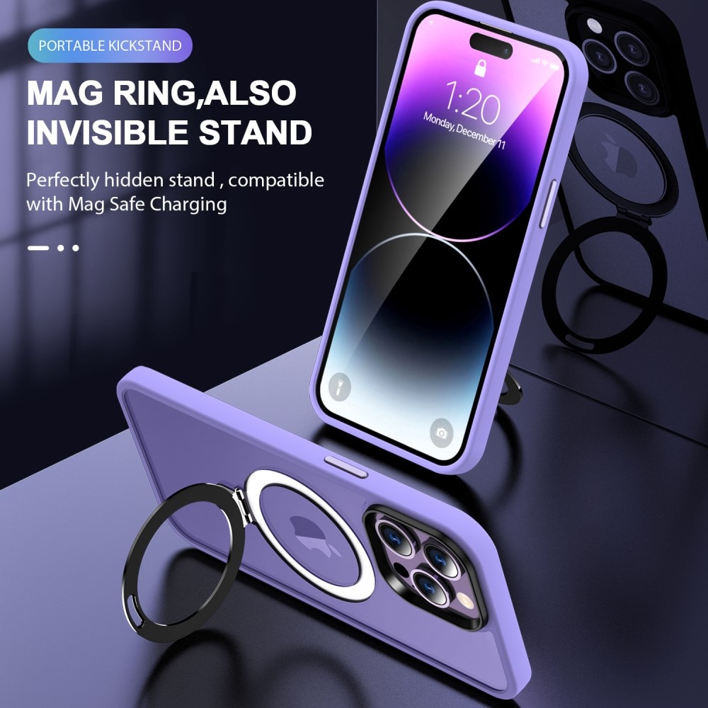 Hybridcover MagSafe Ring iPhone 14 Pro lavendel
