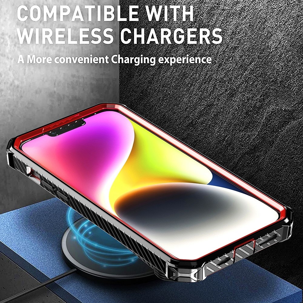 Hybridcover Tech MagSafe Ring iPhone 14 lila