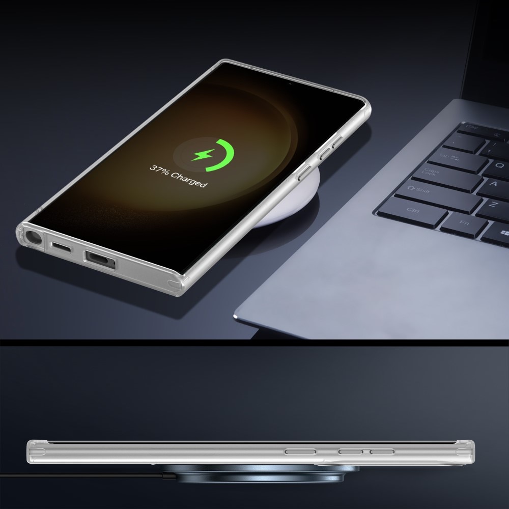 Hybridcover MagSafe Ring Samsung Galaxy S23 Ultra gennemsigtig