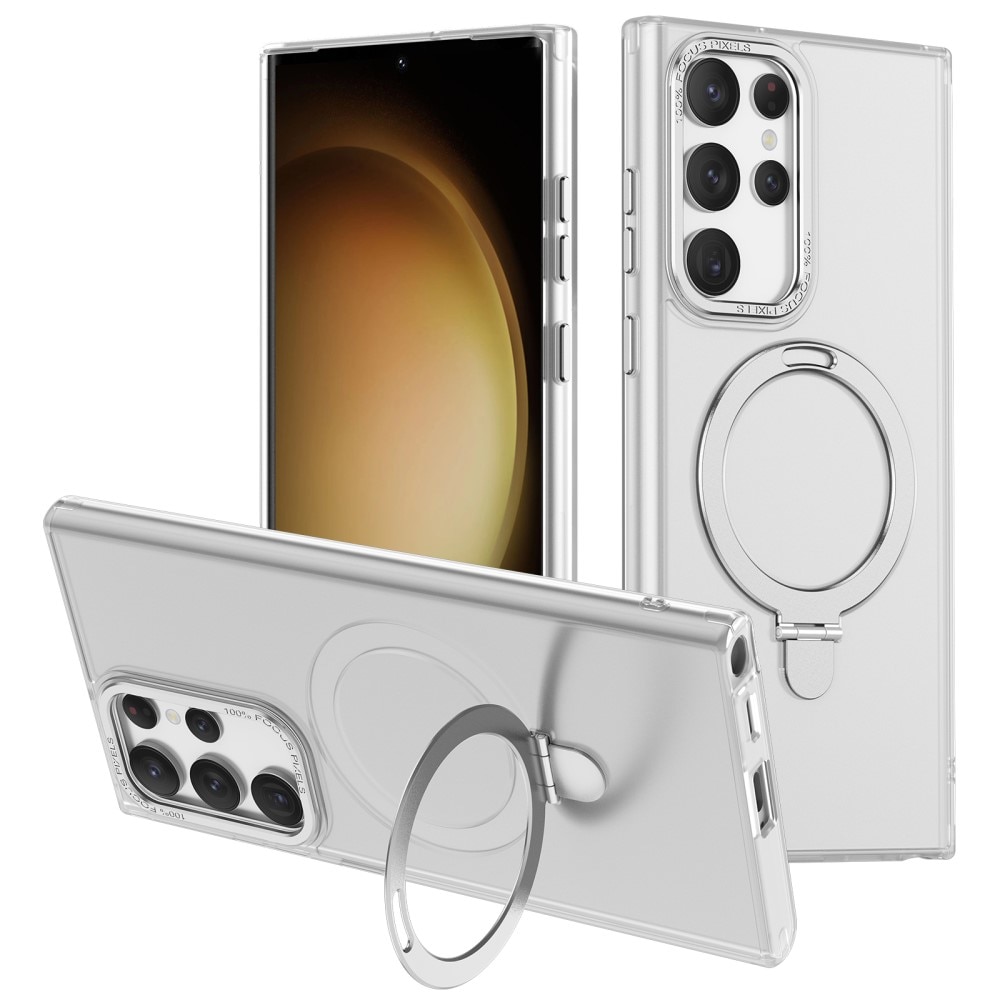Hybridcover MagSafe Ring Samsung Galaxy S23 Ultra Blå
