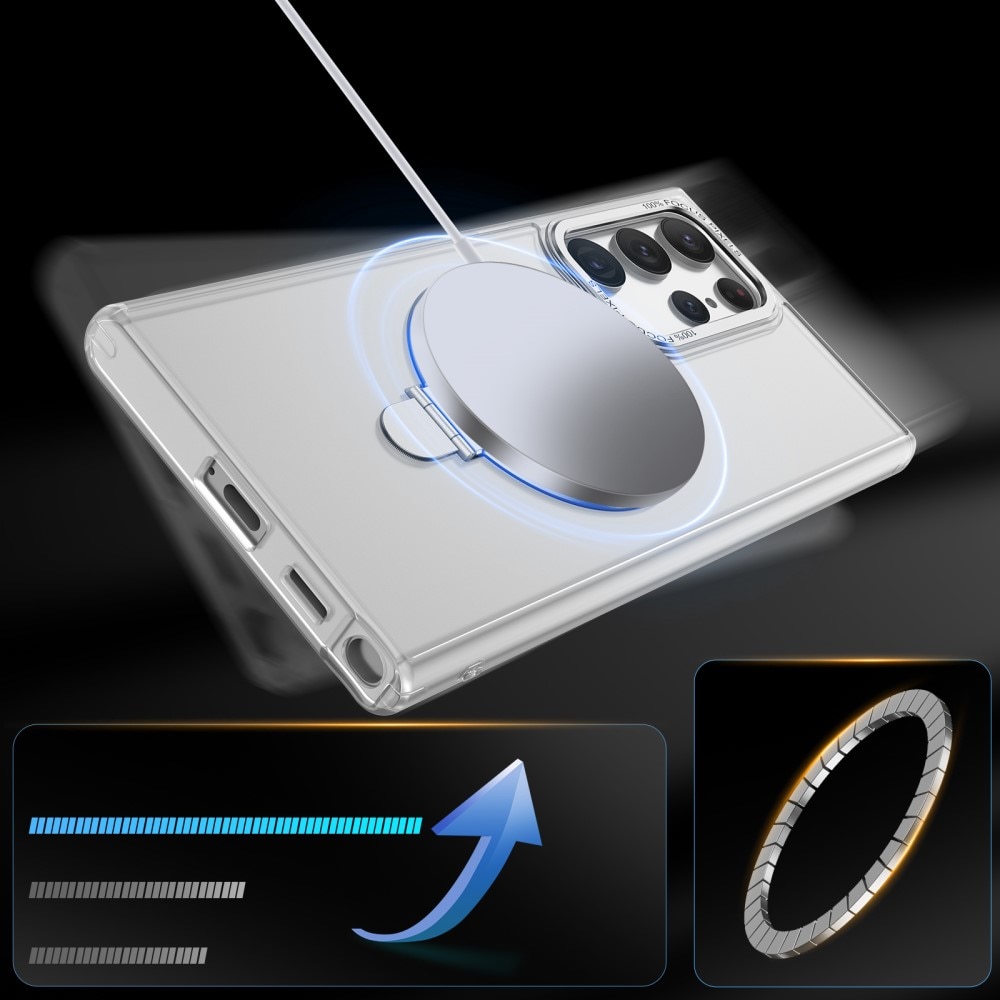 Hybridcover MagSafe Ring Samsung Galaxy S23 Ultra gennemsigtig