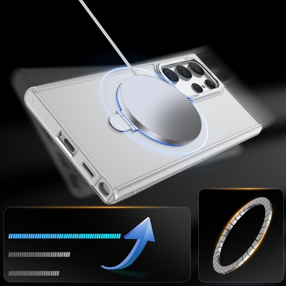 Hybridcover MagSafe Ring Samsung Galaxy S23 Ultra Blå