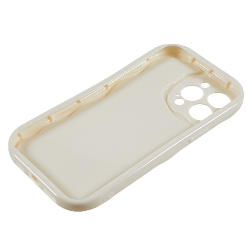 Wavy TPU Cover iPhone 14 Pro lys beige