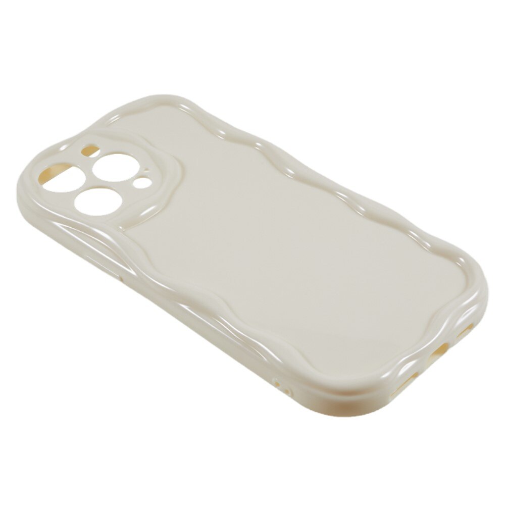 Wavy TPU Cover iPhone 14 Pro lys beige