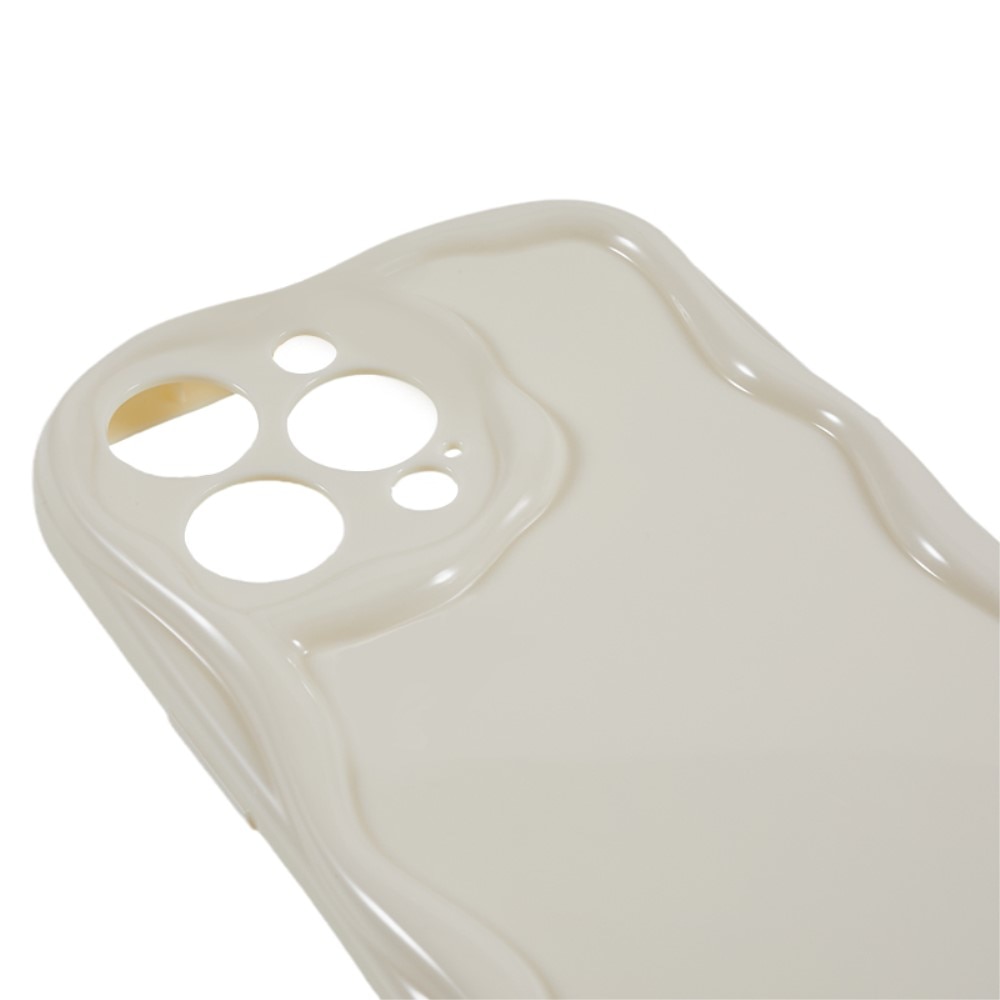 Wavy TPU Cover iPhone 14 Pro lys beige