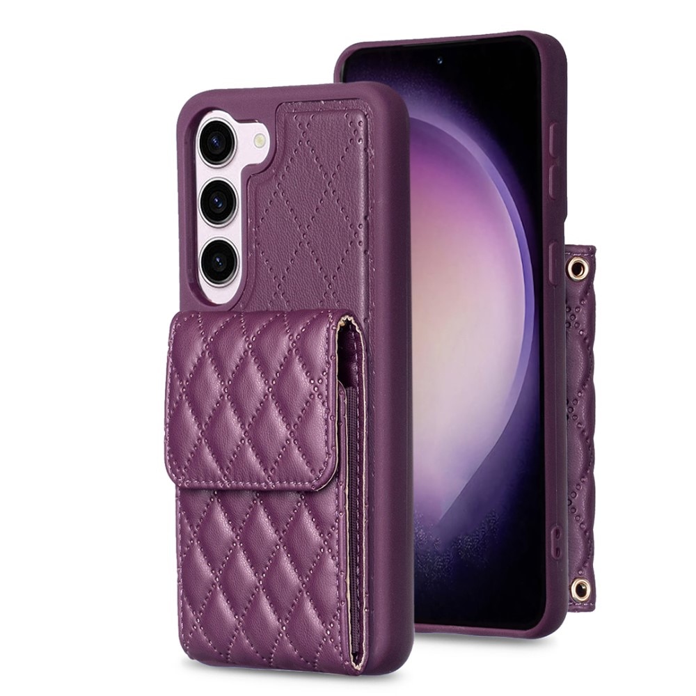 Tegnebog Cover Quilted Samsung Galaxy S23 bordeaux