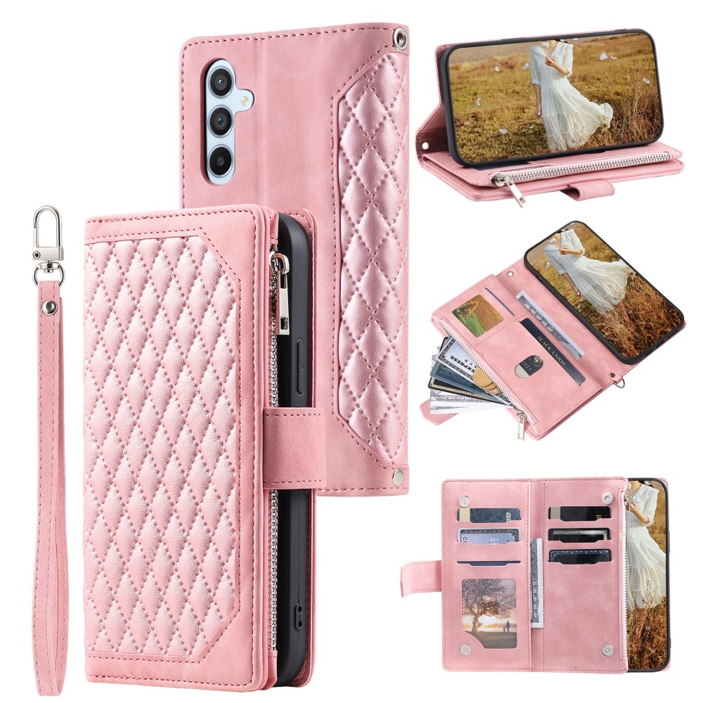 Pung Taske Samsung Galaxy A54 Quilted Lyserød