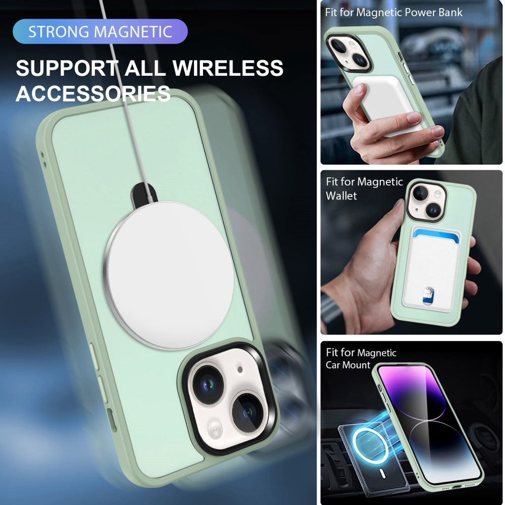 Hybridcover Magnetic Ring iPhone 13 Grøn