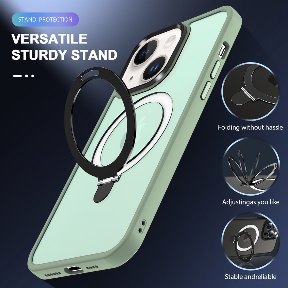 Hybridcover Magnetic Ring iPhone 13 Grøn