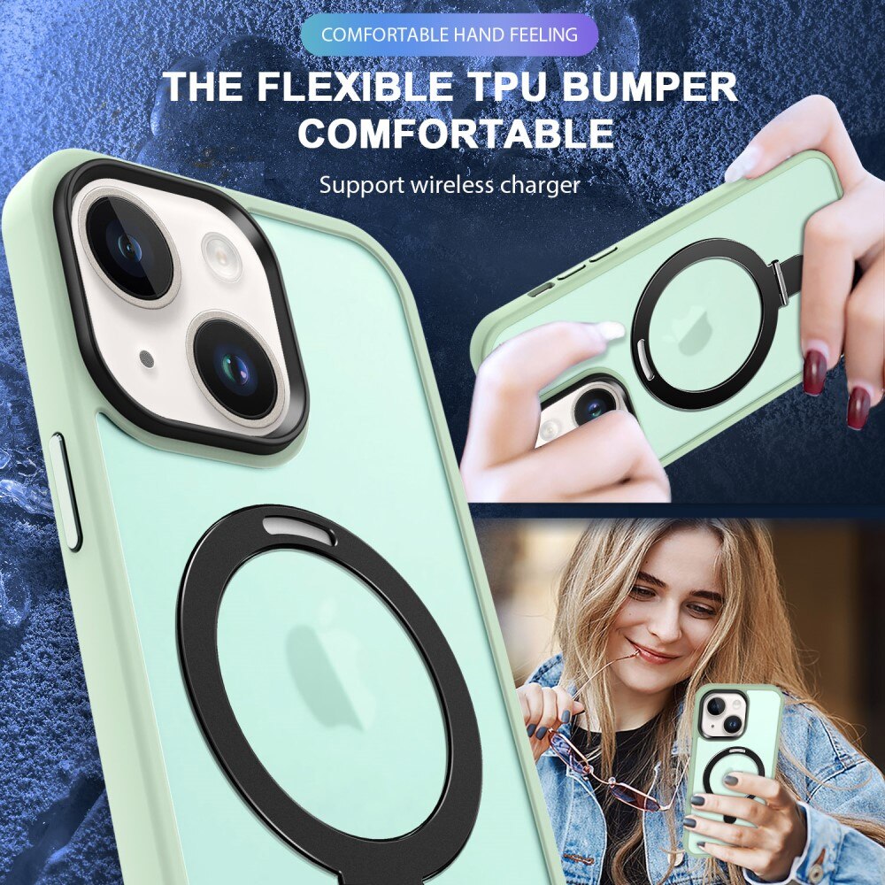 Hybridcover Magnetic Ring iPhone 13 Grøn