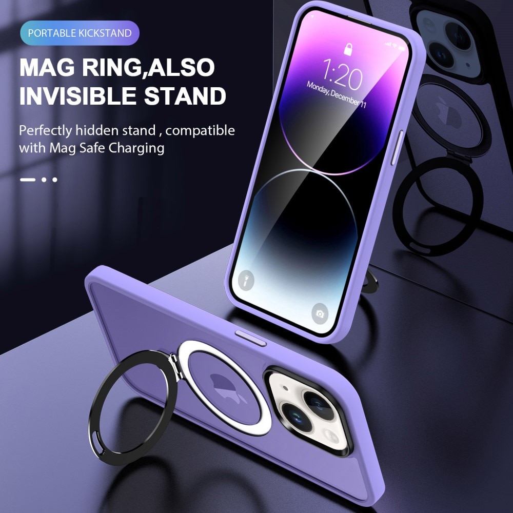 Hybridcover MagSafe Ring iPhone 14 lila