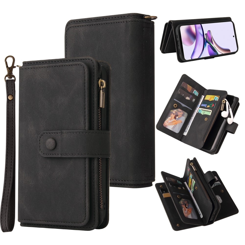 Leather Multi-Wallet Motorola Moto G13 sort