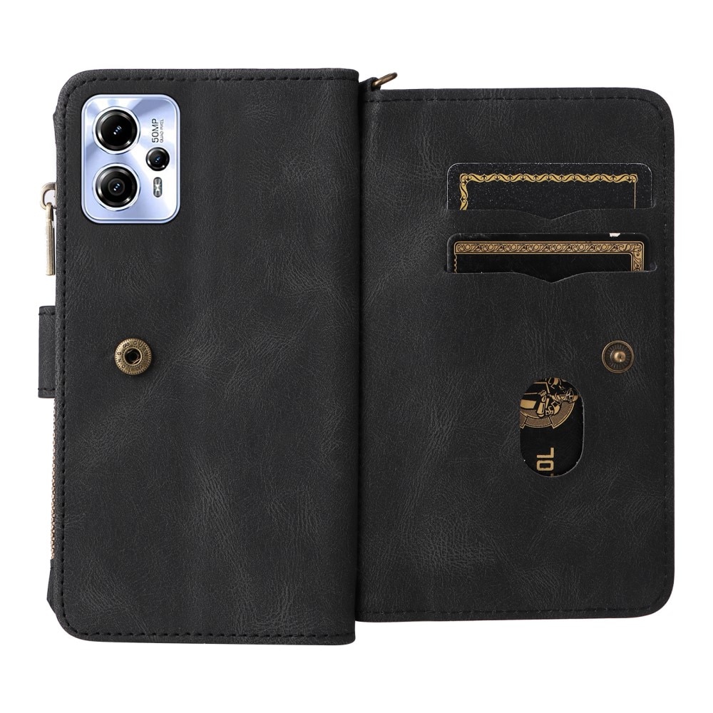 Leather Multi-Wallet Motorola Moto G23 sort