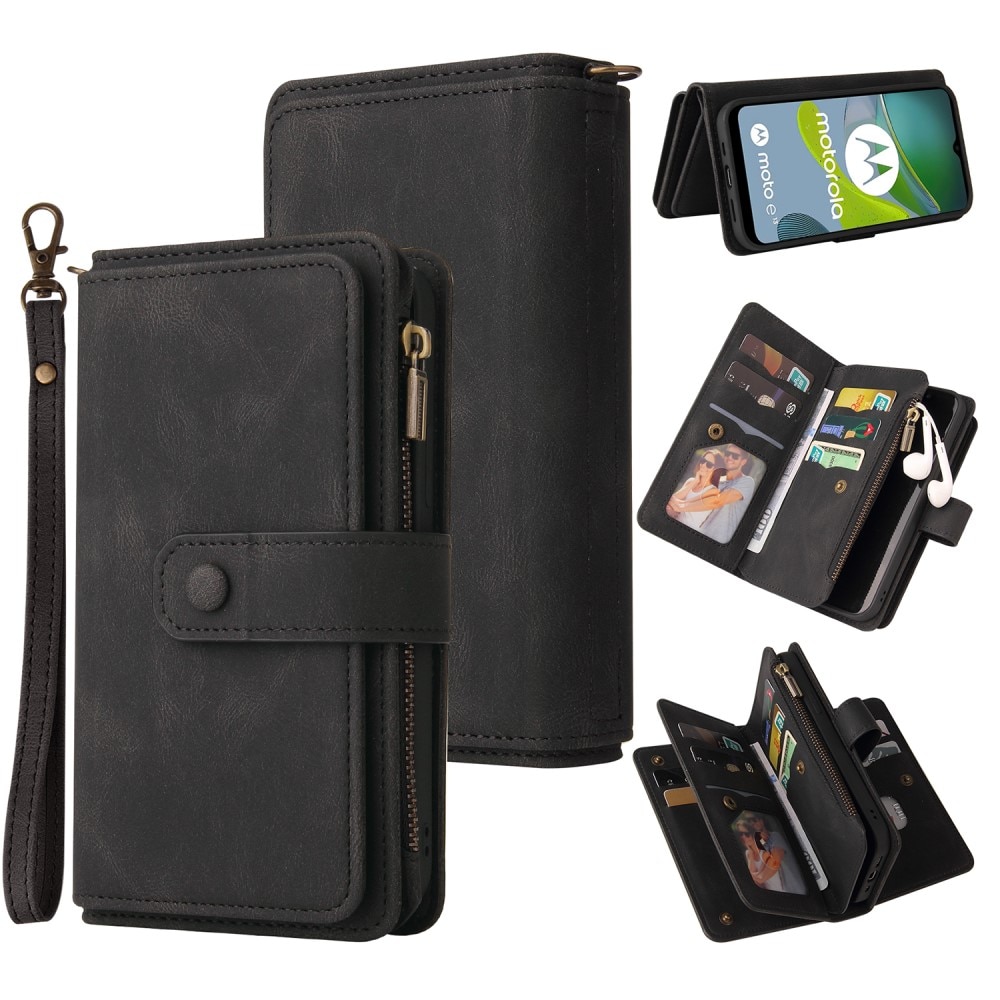 Leather Multi-Wallet Motorola Moto E13 sort