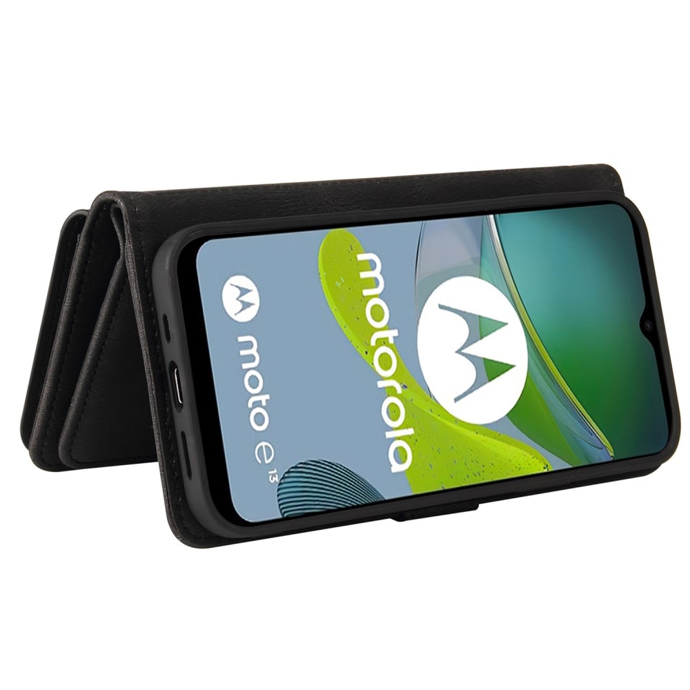 Leather Multi-Wallet Motorola Moto E13 sort