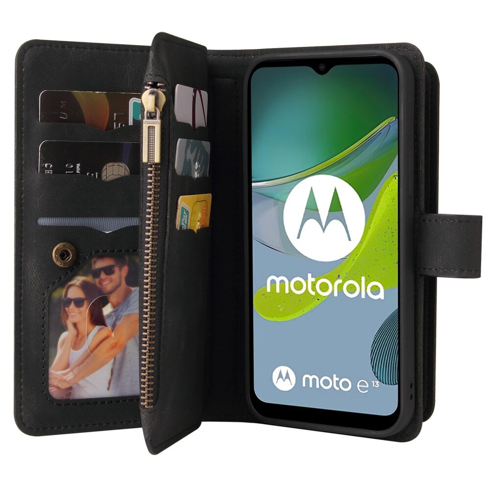 Leather Multi-Wallet Motorola Moto E13 sort