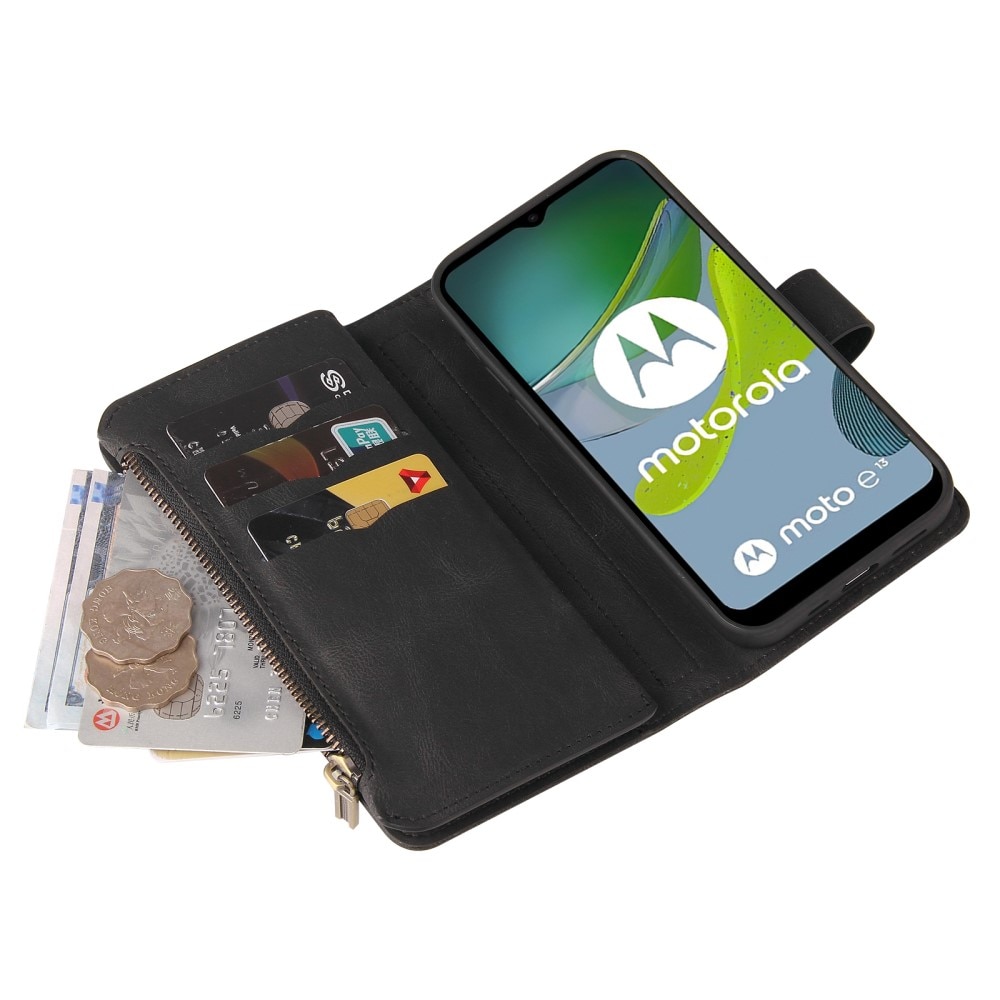 Leather Multi-Wallet Motorola Moto E13 sort