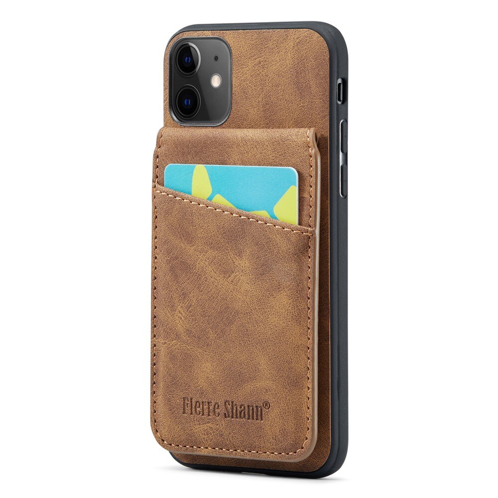 Multi-slot RFID blocking Cover iPhone 11 brun