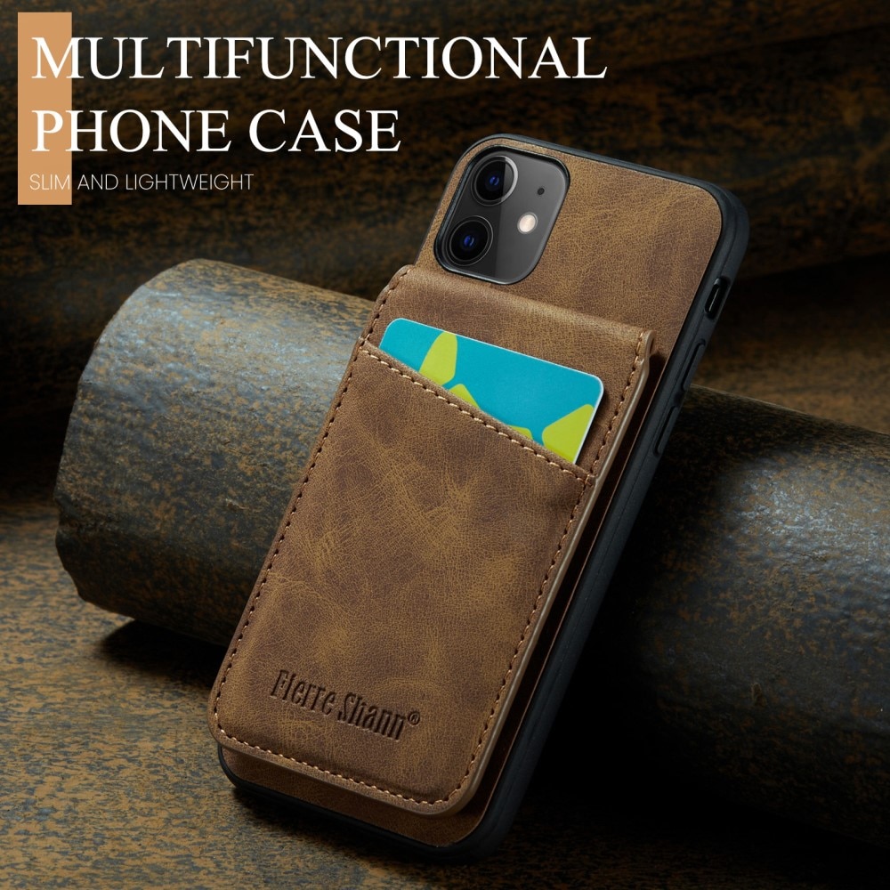 Multi-slot RFID blocking Cover iPhone 11 brun