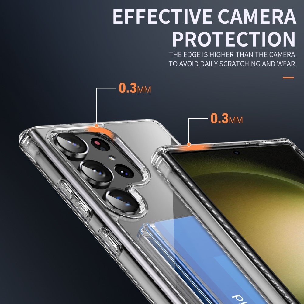 Hybridcover Kortholder Samsung Galaxy S23 Ultra gennemsigtig