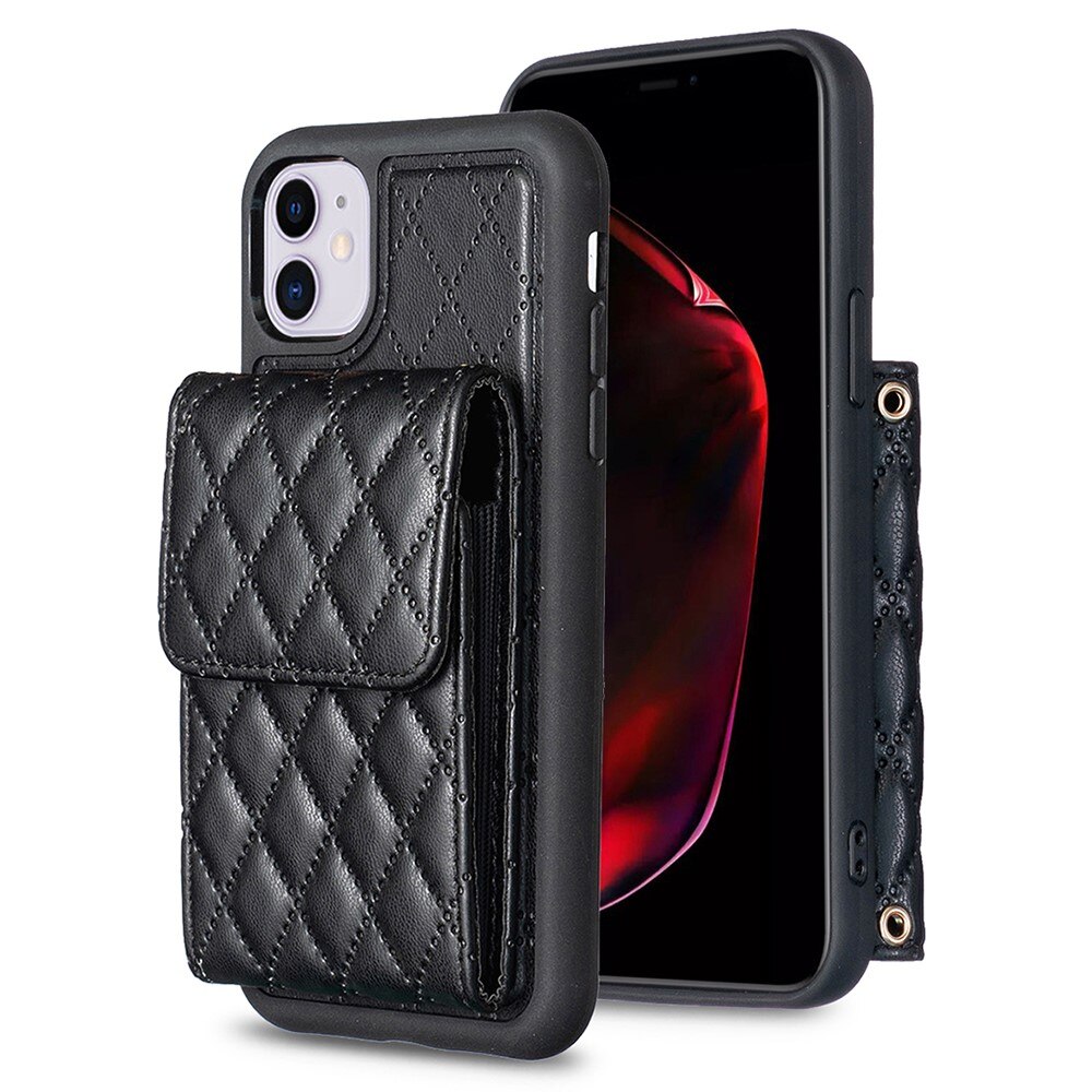 Tegnebog Cover Quilted iPhone 11 sort