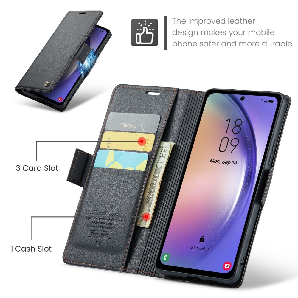RFID blocking Slim Pung Etui Samsung Galaxy A54 Sort