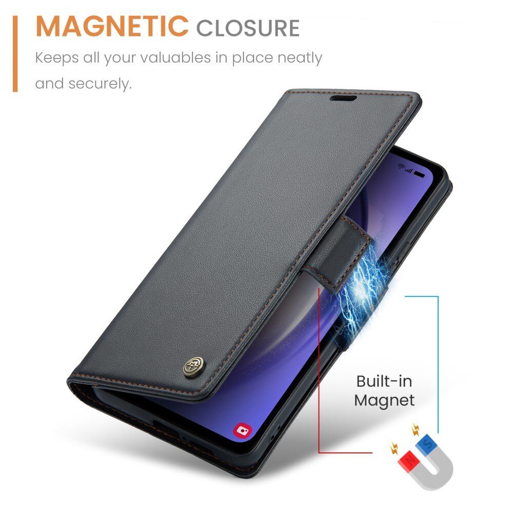 RFID blocking Slim Pung Etui Samsung Galaxy A54 Sort