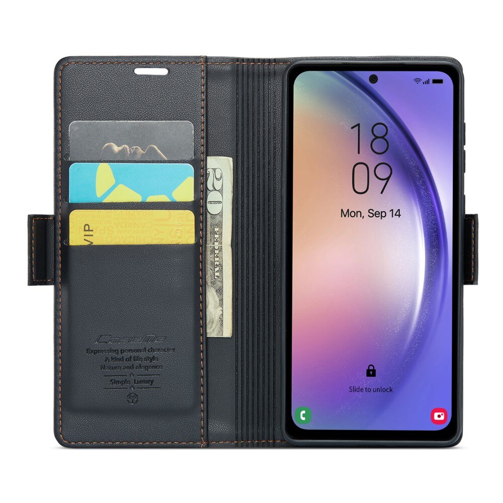 RFID blocking Slim Pung Etui Samsung Galaxy A54 sort