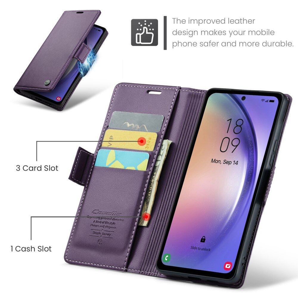 RFID blocking Slim Pung Etui Samsung Galaxy A54 lila