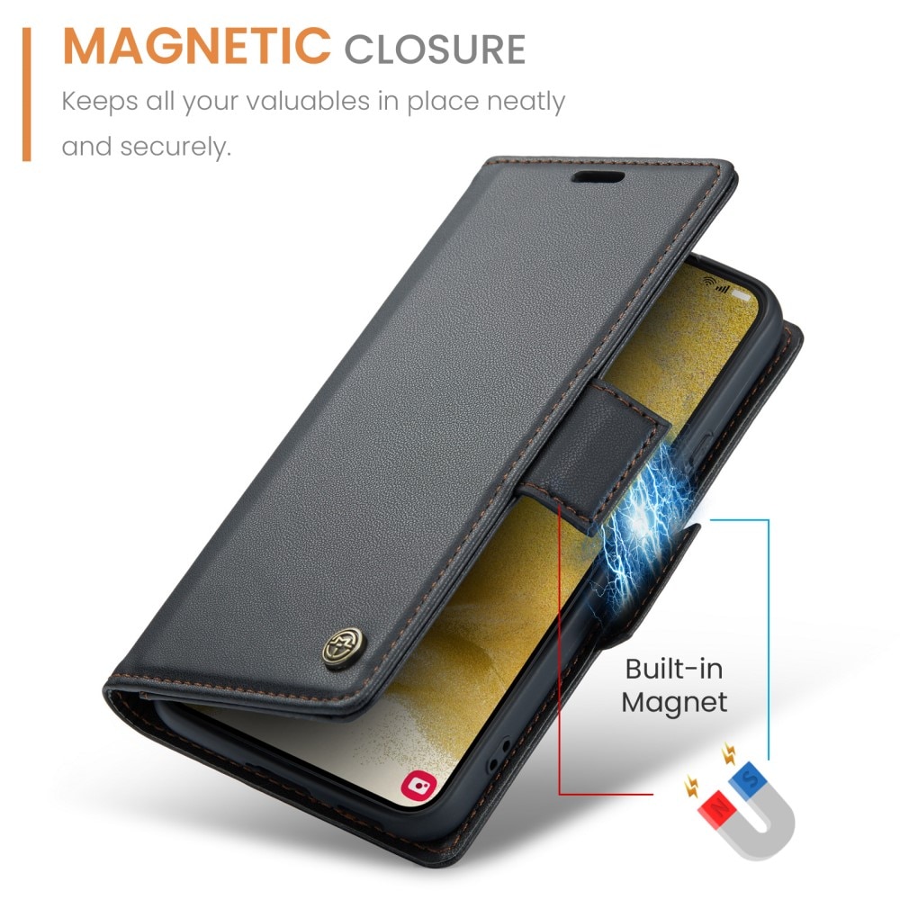 RFID blocking Slim Pung Etui Samsung Galaxy S22 sort