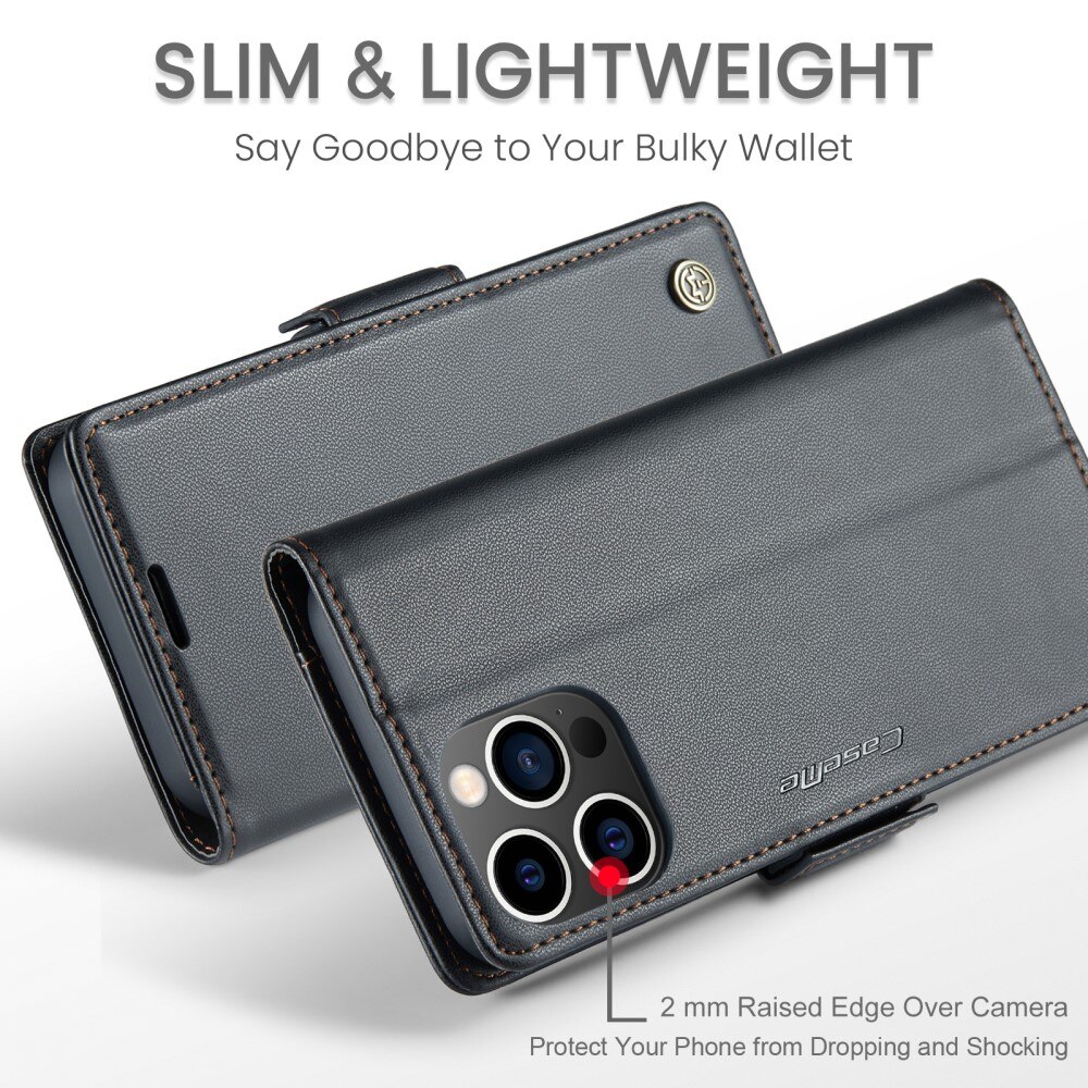 RFID blocking Slim Pung Etui Apple iPhone 14 Pro Sort