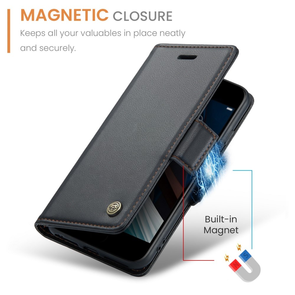 RFID blocking Slim Pung Etui iPhone SE (2020) sort