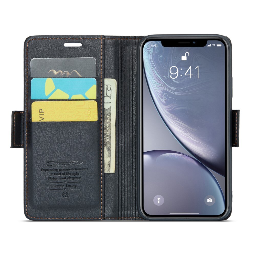 RFID blocking Slim Pung Etui iPhone XR sort