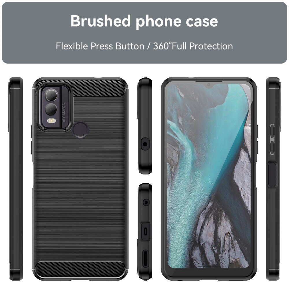  Nokia C22 Cover TPU Brushed Sort