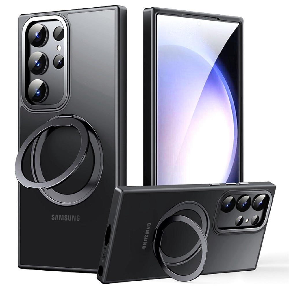 Hybridcover MagSafe Ring Samsung Galaxy S23 Ultra sort