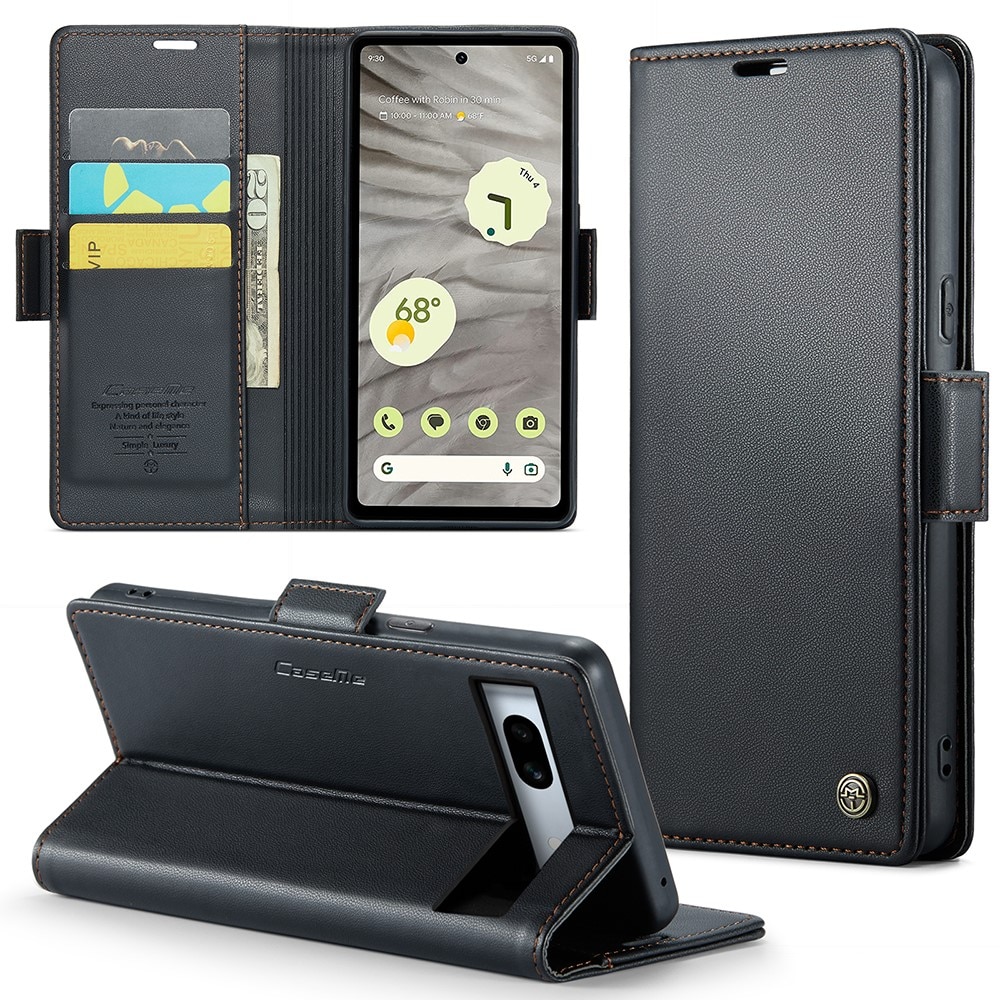 RFID blocking Slim Pung Etui Google Pixel 7a Sort