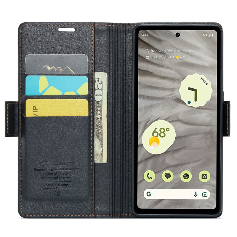 RFID blocking Slim Pung Etui Google Pixel 7a Sort