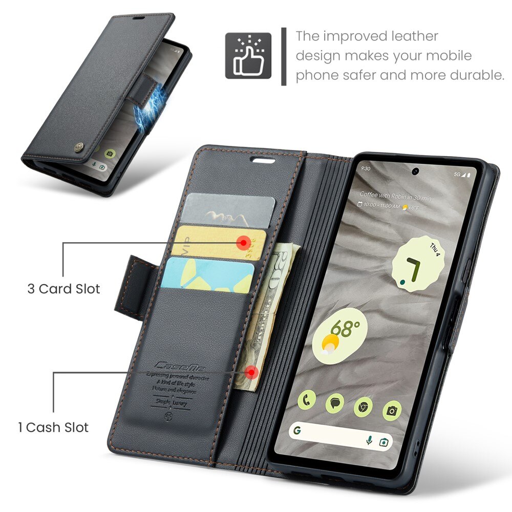 RFID blocking Slim Pung Etui Google Pixel 7a Sort
